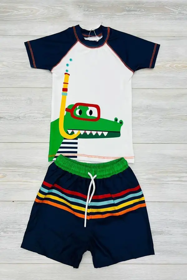 Deniz Şortu Ve Tshirtlü Ikili Takım Çocuk Plaj