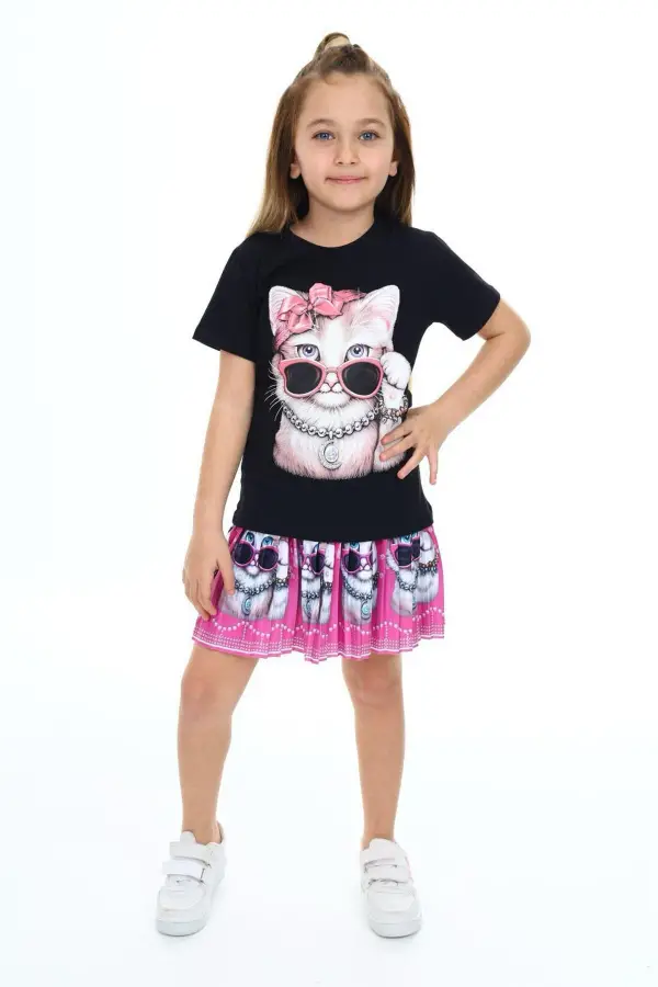 Sevimli Kedi Etek Tişört