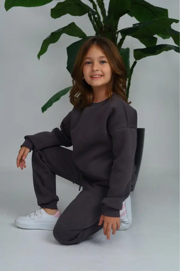 Üç İplik Cepli Bisiklet Yaka Alt Üst Takım