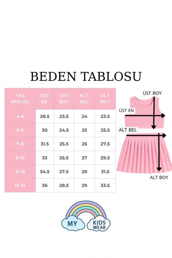 Kız Cocuk Sort Eteklı Mayo Takımı 4 -14 Yas 11938