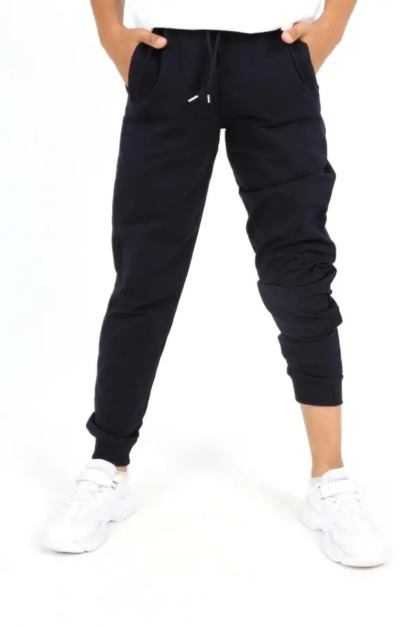 Cepli Fermuarlı Düz Klasik Erkek Çocuk Eşofman