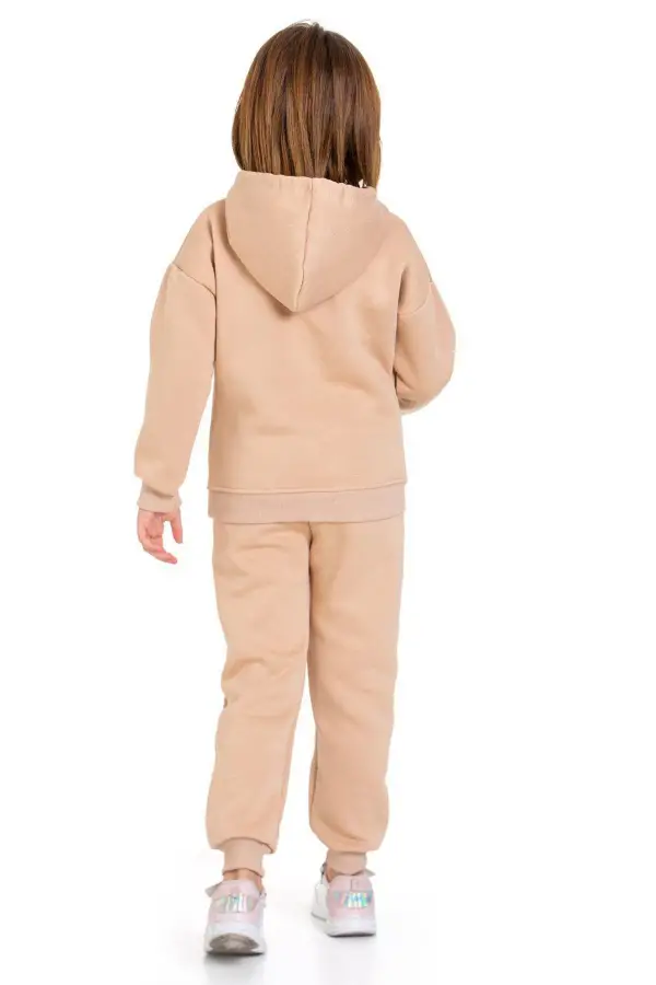 Üç İplik Şardonlu Cep ve Kapüşonlu Eşofman Takımı