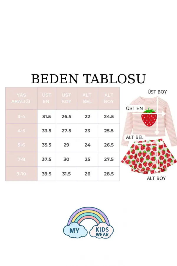 Etek Detaylı Kız Çocukk 2 li Mayo