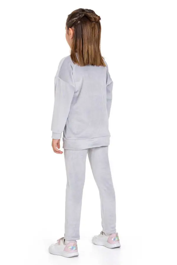 Kadife Basic Düz Renk Çocuk Takım