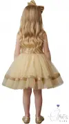 Gold Özel Gün Kız Çocuk Elbise 